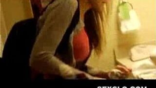 blonde sexy babe cant wait for her turn porn video